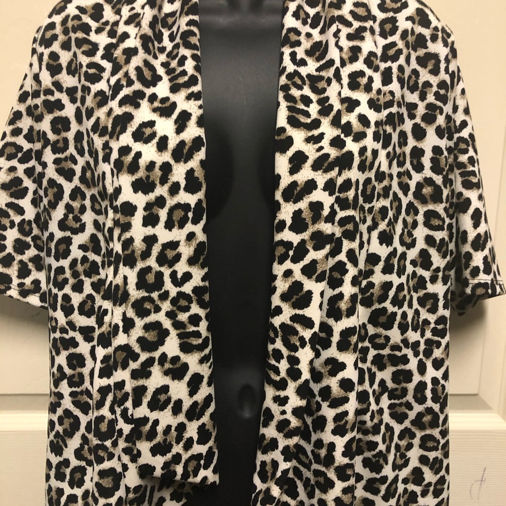 Zig zag stripe Leopard jacket